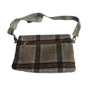 Jenn & Co Flannel Striped Shoulder Bag Purse